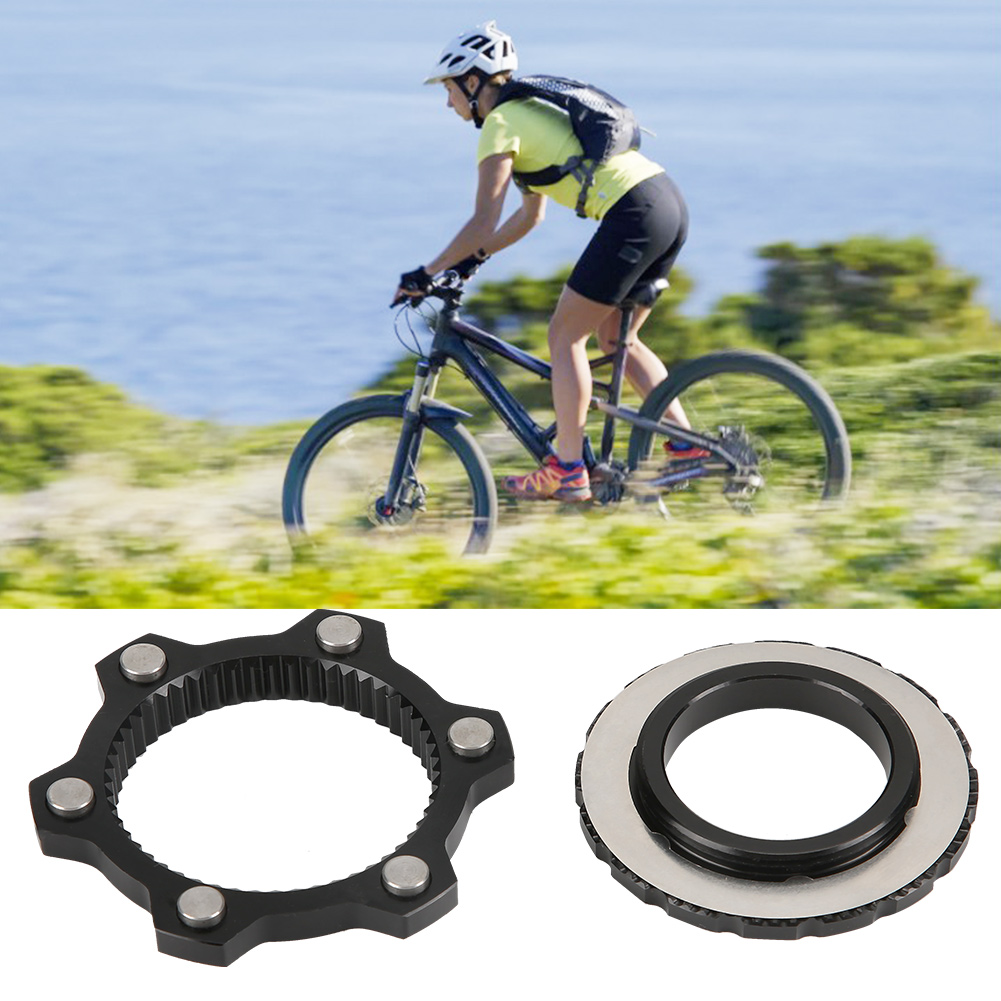 Mountain Bicycle Hub Center Lock Adapter Round Easy Install 6 Bolt Rotor Cycling